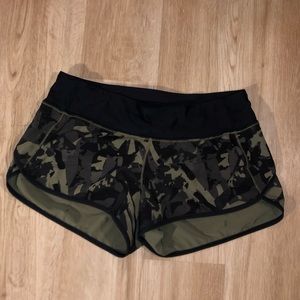Camo lululemon shorts